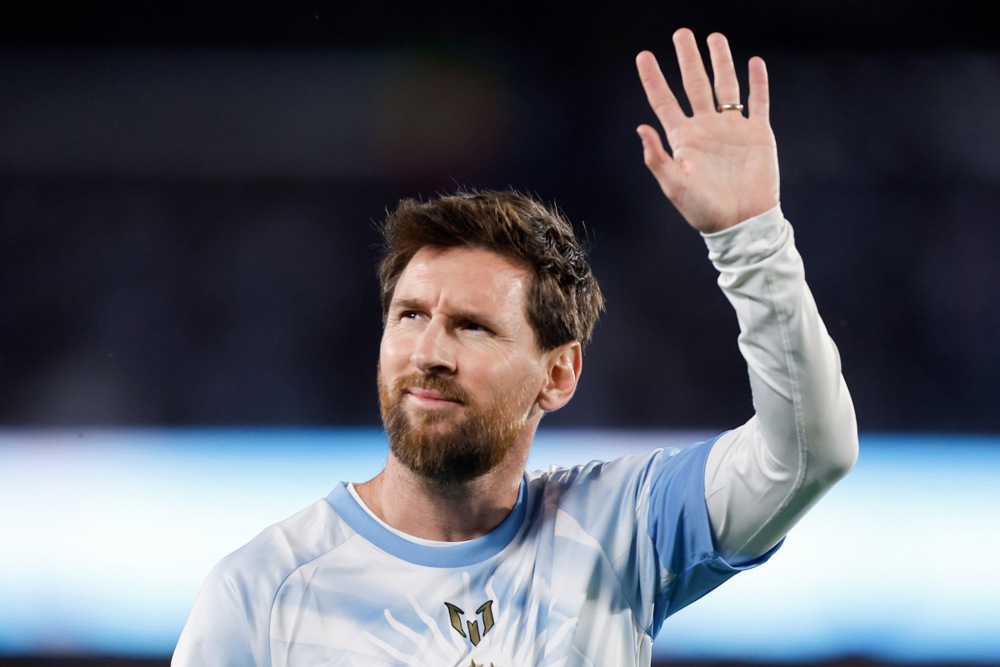 Messi đã có màn chia tay hoàn hảo. Ảnh: EPA.