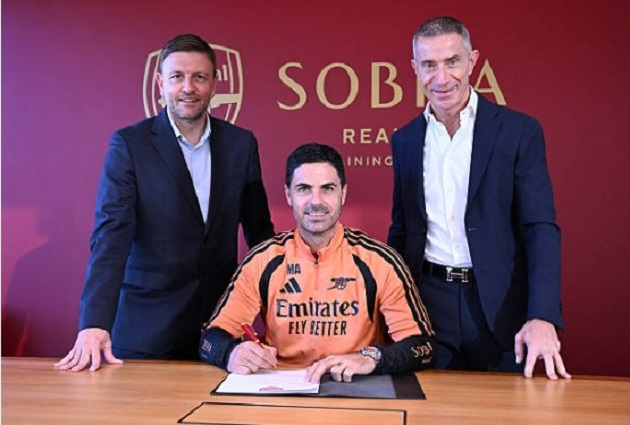 Arteta ký hợp đồng với Arsenal đến năm 2030. Ảnh: Stuart MacFarlane/Arsenal FC via Getty Images.