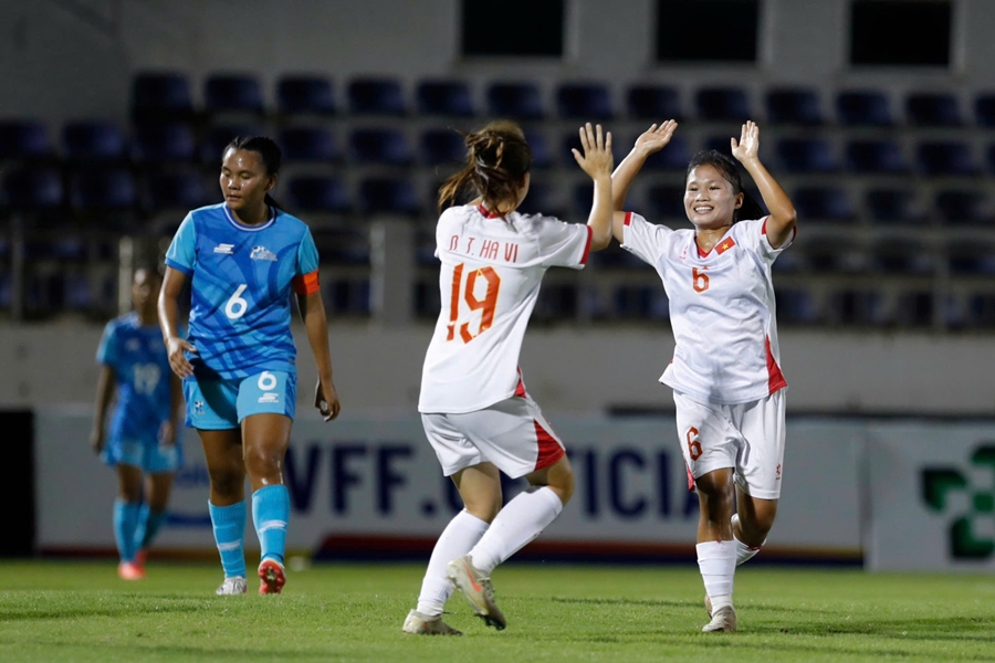 Ảnh bài viết U17 nữ Việt Nam thắng 20-0, chiếm đỉnh bảng vòng loại châu Á