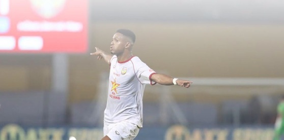 Daniel Passira giúp Hà Tĩnh đả bại Viettel. Ảnh: Hà Tĩnh FC.