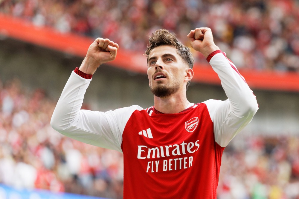 Kai Havertz ra sân ngay từ đầu cùng Arsenal ở trận tiếp đón Leeds United. Ảnh: EPA.