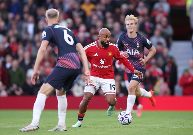Bàn thắng của Bryan Mbeumo không thể giúp MU giành trọn 3 điểm trước Spurs. Ảnh: EPA