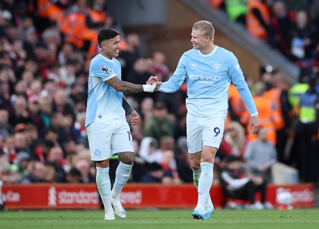 Man City bùng nổ trong hiệp 2 để lấy trọn 3 điểm. Ảnh: EPA.