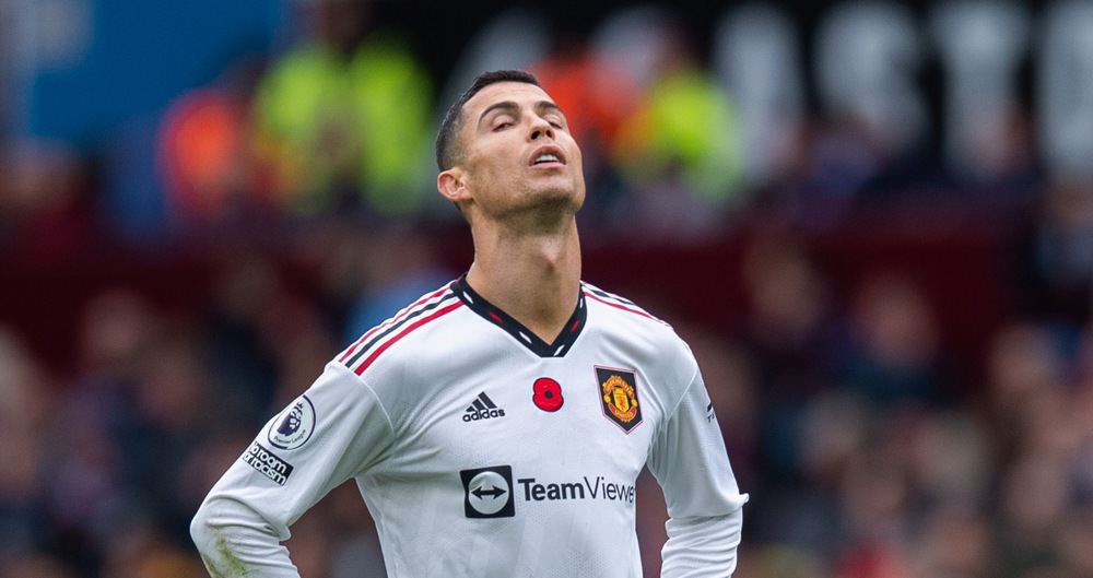 Cristiano Ronaldo đã có cuộc chia tay Man United không êm đẹp vào năm 2022. Ảnh: EPA/Peter Powell.
