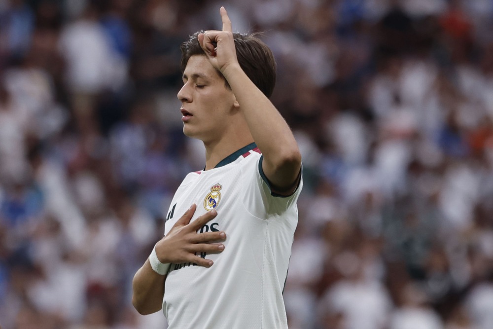 Arda Guler được cho sắp đạt thỏa thuận gia hạn với Real Madrid. Ảnh: EPA/Sergio Perez.