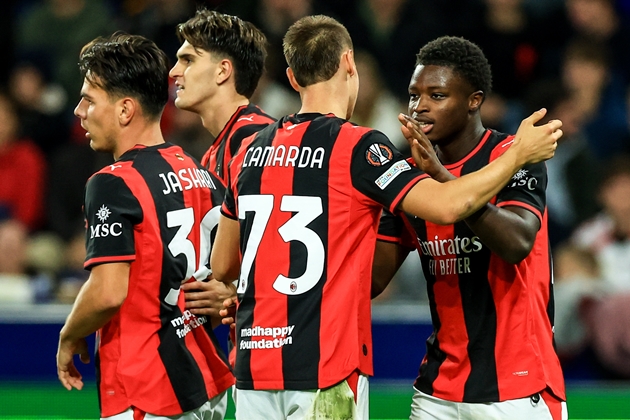 AC Milan thắng dễ Salzburg tại Europa League. Ảnh: EPA/MARTIN DIVISEK