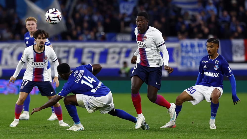 Strasbourg đã gây nhiều khó khăn cho Paris Saint-Germain. Ảnh: Paris Saint-Germain FC.