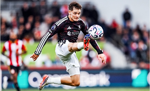 Wirtz tạo ra 9 cơ hội ở trận Brentford. (Ảnh: Liverpool FC)
