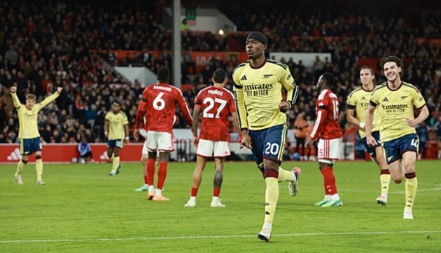 Noni Madueke là quân bài tẩy của Arsenal. Ảnh: Andrew Kearns - CameraSport qua Getty Images.