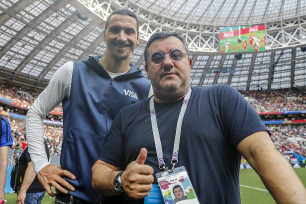 Ibrahimovic xem Raiola như người bạn v&agrave; người thầy đặc biệt. Ảnh: VI Images via Getty Images.