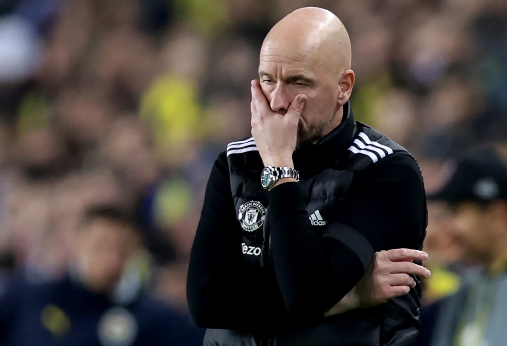 Erik ten Hag tố bị bội tín tại Man Utd. Ảnh: EPA/Erdem Sahin.