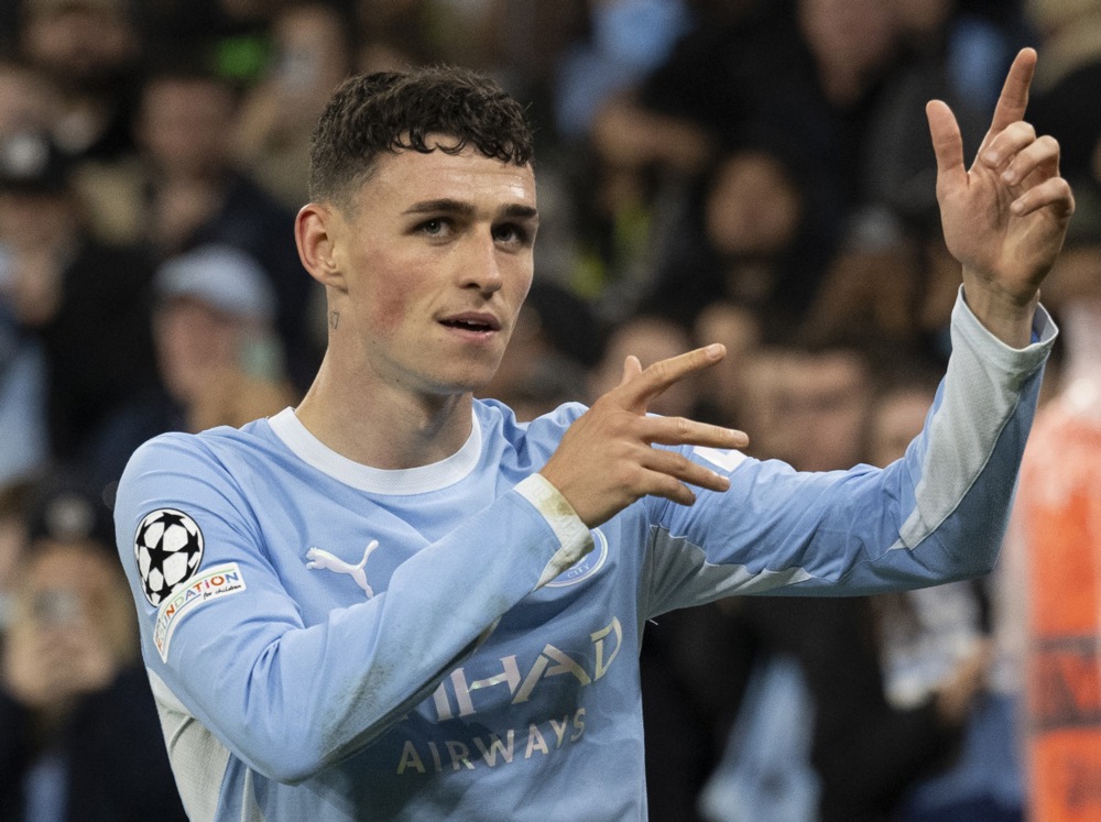 Foden vừa có cú hat-trick ấn tượng cho Man City. Ảnh: EPA.