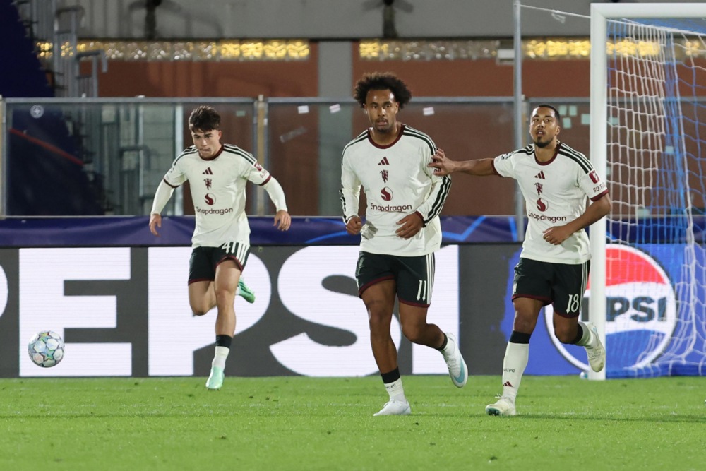 Man Utd có thất bại thứ 2 liên tiếp ở Champions League mùa này. Ảnh: EPA.