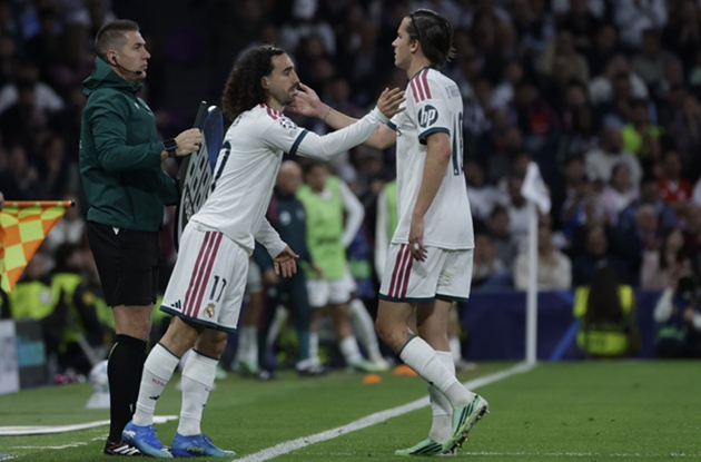 Marc Cucurella (70') - 6.4: Bổ sung chất th&eacute;p v&agrave; gia cố sự an to&agrave;n cho c&aacute;nh tr&aacute;i sau khi thay thế Carreras. (Ảnh: EPA Images)