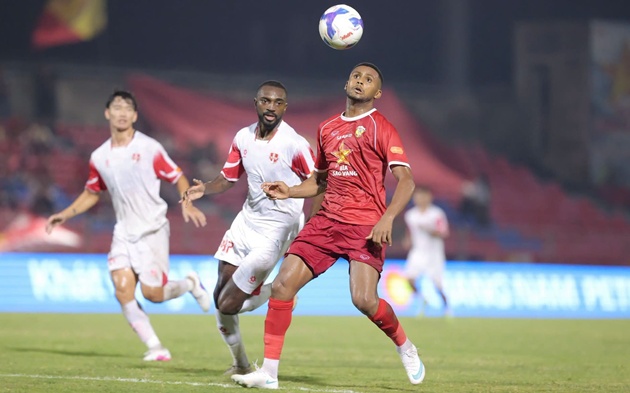 Hà Tĩnh xuất sắc đánh bại Hải Phòng. (Ảnh: Hong Linh Ha Tinh FC)