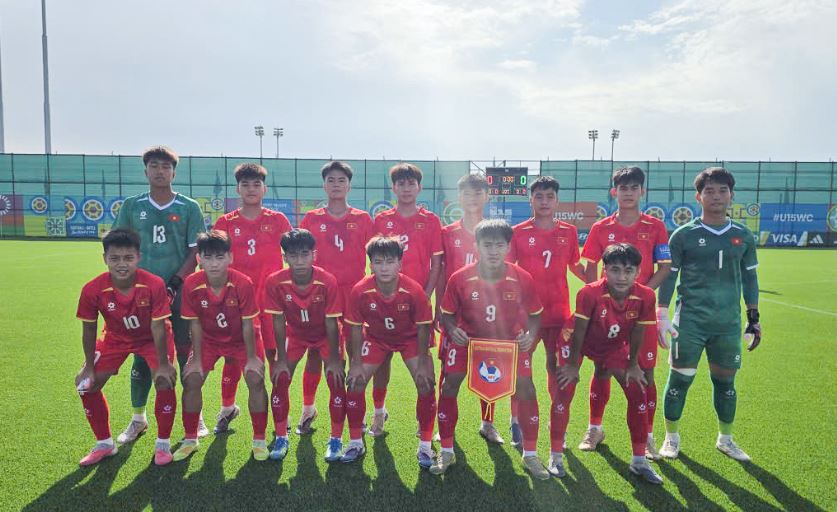 U15 Việt Nam tại FIFA U15 World Cup. Ảnh: VFF.