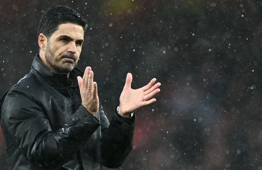 Arteta yêu cầu các học trò chơi hết mình. Ảnh: EPA.