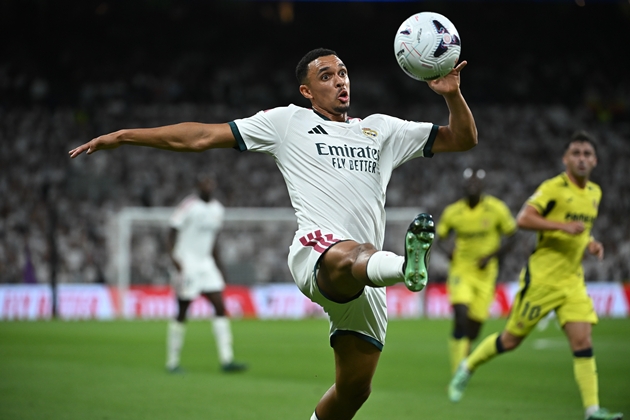 Trent Alexander-Arnold đang có tương lai không mấy sáng sủa ở Real Madrid. Ảnh: EPA