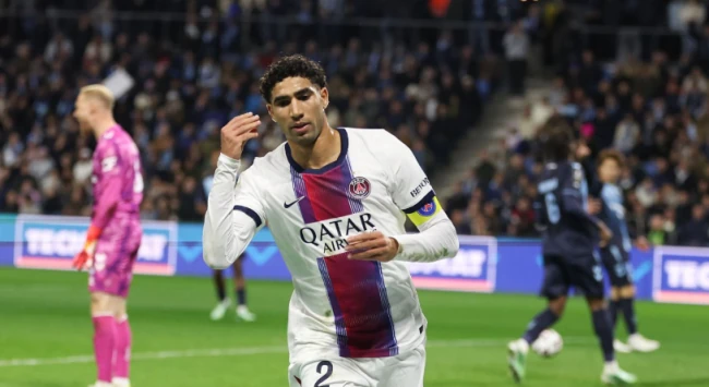 Hakimi ghi 3 bàn và 2 kiến tạo. Ảnh: Johnny Fidelin/Icon Sport/Getty Images.