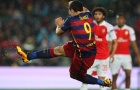 Góc siêu phẩm: Suarez ngã người tuyệt đẹp xé lưới Arsenal