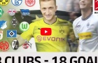 18 bàn thắng của Marco Reus vào lưới 18 CLB ở Bundesliga
