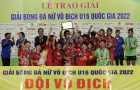 Hà Nam vô địch giải bóng đá nữ U16 quốc gia