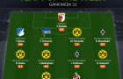 Đội hình tiêu biểu vòng 31 Bundesliga: 5 sao Dortmund