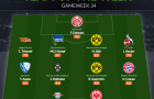 Đội hình tiêu biểu vòng 34 Bundesliga: Trụ cột Bayern, tiếc nuối Dortmund