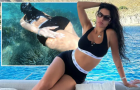 Bạn gái Ronaldo diện bikini đen, khoe 3 vòng chắc nịch