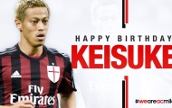 AC Milan chúc mừng sinh nhật Keisuke Honda
