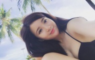 Fan nữ M.U Tú Linh khoe vòng một căng tròn với bikini ở Thái Lan