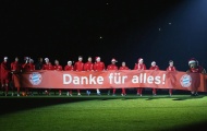 Dàn sao Bayern đội mũ Noel cảm ơn CĐV sau trận thắng Darmstadt