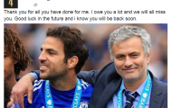 Tri ân Mourinho trên facebook, Fabregas bị fan “ném đá”