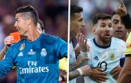 Ai nhận nhiều thẻ đỏ hơn trong sự nghiệp: Messi hay Ronaldo?