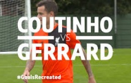 Coutinho trong 1 nỗ lực 'cover' siêu phẩm của Gerrard