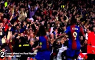Cú hat-trick đầu tiên của Messi tại Barcelona (vs Real Madrid)