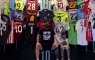 Messi khoe bộ sưu tập có áo số 7 của Real