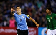 Luis Suarez lập cú đúp, Uruguay giành vé trong trận cầu 6 bàn thắng