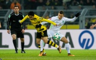 Aubameyang lập kỉ lục, Dortmund vẫn bị đội áp chót bảng hạ nhục