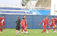 Đội tuyển Việt Nam luyện bài chống bóng bổng trước trận gặp Jordan