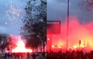 Thua đau Man United, CĐV PSG... 'nhuộm đỏ' cả bầu trời