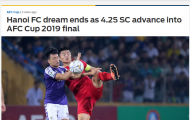 Báo châu Á nói 1 điều về CLB Hà Nội sau khi dừng bước tại AFC Cup 2019