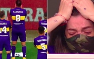 Con gái cưng của Maradona bật khóc nức nở trên khán đài Boca Juniors
