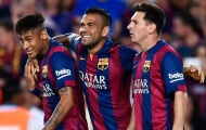 Alves nói về việc Messi, Neymar rời Barca