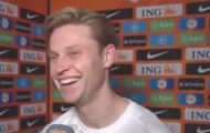 De Jong bật cười khi được hỏi về việc gia nhập Man United