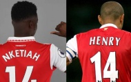Nketiah và 9 cầu thủ khoác áo số 14 của Arsenal gần đây