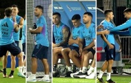 Aguero bất ngờ xuất hiện trên sân tập tuyển Argentina