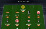 Đội hình tiêu biểu vòng 18 Bundesliga: Lá chắn Dortmund, người hùng Leipzig