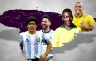 10 siêu sao Nam Mỹ hay nhất mọi thời đại: Messi đứng sau 2 người
