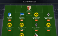 Đội hình tiêu biểu vòng 31 Bundesliga: 5 sao Dortmund